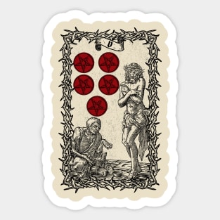 Five of Pentacles Sticker